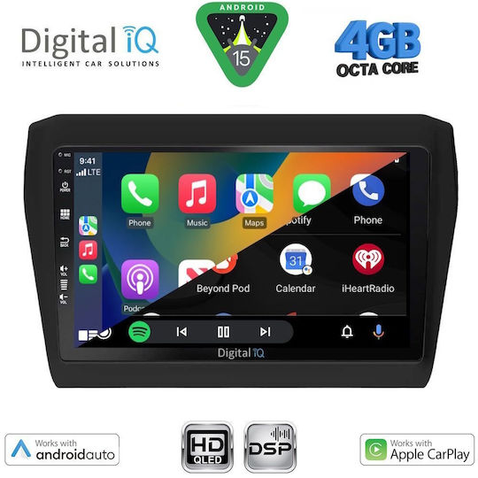 Digital IQ Ηχοσύστημα Αυτοκινήτου για Suzuki Swift 2017-2022 (Bluetooth/USB/WiFi/GPS/Apple-Carplay/Android-Auto) με Οθόνη Αφής 9"