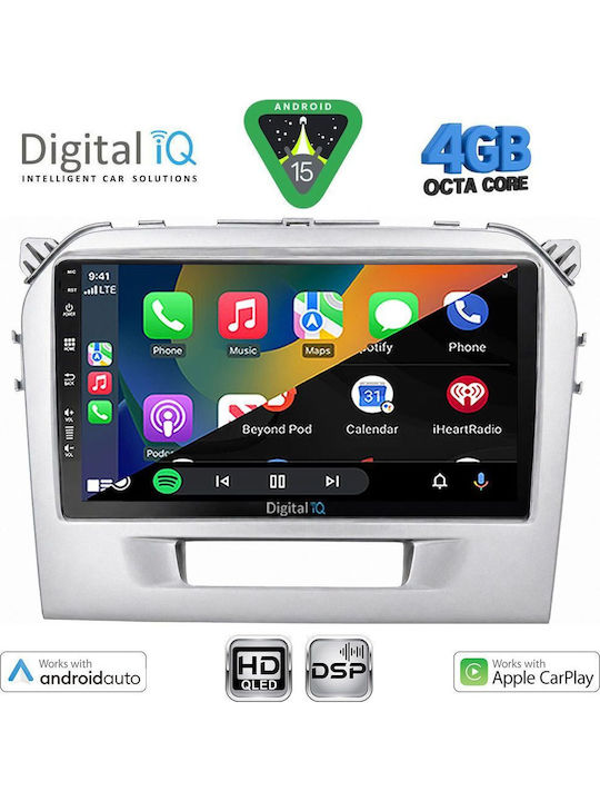 Digital IQ Car Audio System for Suzuki Vitara 2016-2022 Bluetooth USB Wi-Fi GPS Apple CarPlay Android Auto with 9 Inch Touch Screen DIGITAL IQ BXF 16697SL CPAA