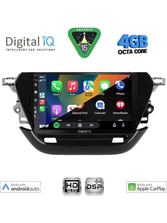 Digital IQ Car Audio System for Opel Corsa 2019-2023 Bluetooth USB Wi-Fi GPS Apple CarPlay Android Auto with 9 Inch Touch Screen DIGITAL IQ BXF 16487 CPAA