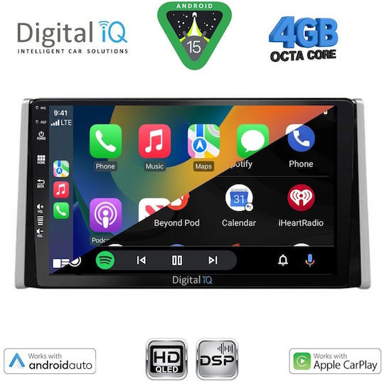 Digital IQ Автомобилна Аудио Система За Toyota RAV 4 2019 (Bluetooth/USB/Wi-Fi/GPS/Apple CarPlay/Android Auto) С Touch Screen 10"