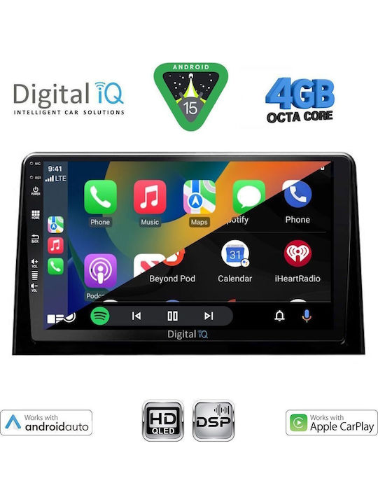 Digital IQ Car Audio System for Peugeot Partner Opel Combo Fiat Doblo Toyota Proace Citroen Berlingo 2022+ with Touch Screen 10"