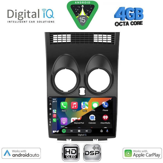 Digital IQ Ηχοσύστημα Αυτοκινήτου για Nissan Qashqai 2007-2014 (Bluetooth/USB/WiFi/GPS/Apple-Carplay/Android-Auto) με Οθόνη Αφής 9"
