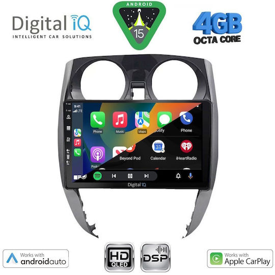 Digital IQ Ηχοσύστημα Αυτοκινήτου για Nissan Note 2012-2020 (Bluetooth/USB/WiFi/GPS/Apple-Carplay/Android-Auto) με Οθόνη Αφής 10"