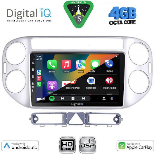 Digital IQ Ηχοσύστημα Αυτοκινήτου για Volkswagen Tiguan 2004-2011 (Bluetooth/USB/WiFi/GPS/Apple-Carplay/Android-Auto) με Οθόνη Αφής 9"