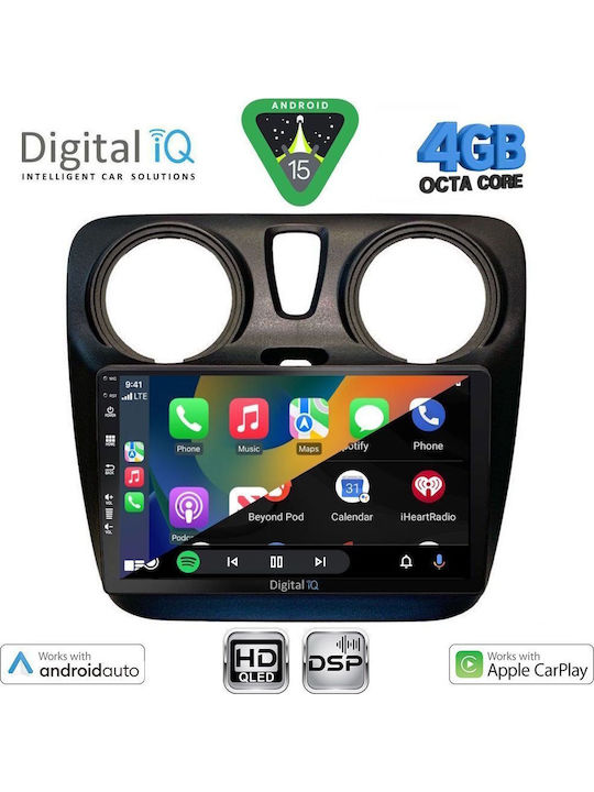 Digital IQ Car Audio System for Dacia Dokker 2012-2022 (Bluetooth/USB/WiFi/GPS/Apple CarPlay/Android Auto) with 9" Touch Screen