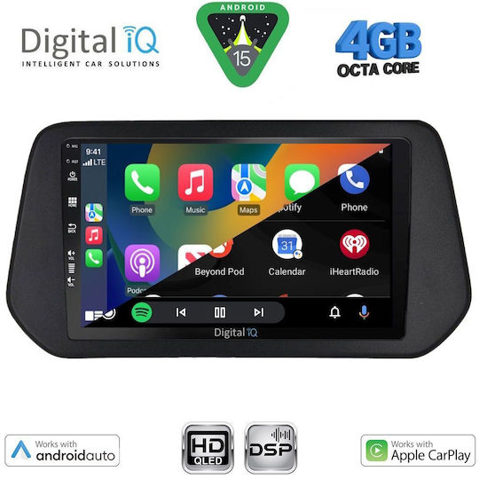 Digital IQ Car Audio System 2021 Bluetooth USB Wi-Fi GPS Apple CarPlay Android Auto with 9 Inch Touch Screen