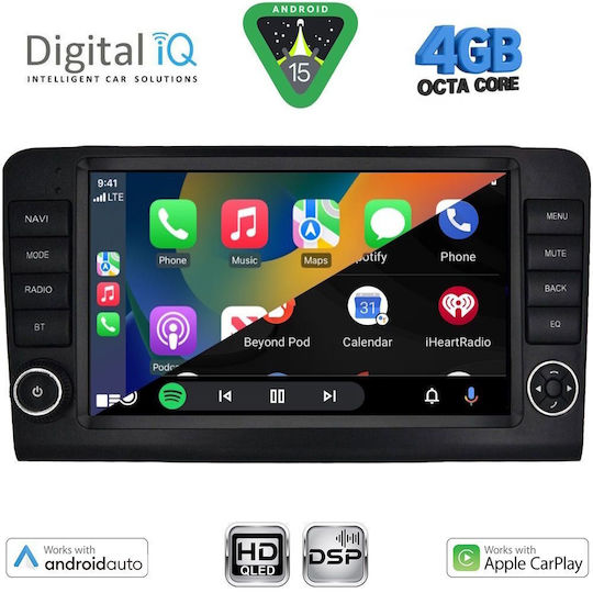 Digital IQ Автомобилна Аудио Система за Mercedes-Benz ML / GL Class 2005-2011 (Bluetooth/USB/Wi-Fi/GPS/Apple CarPlay/Android Auto) с Touch Screen 9"