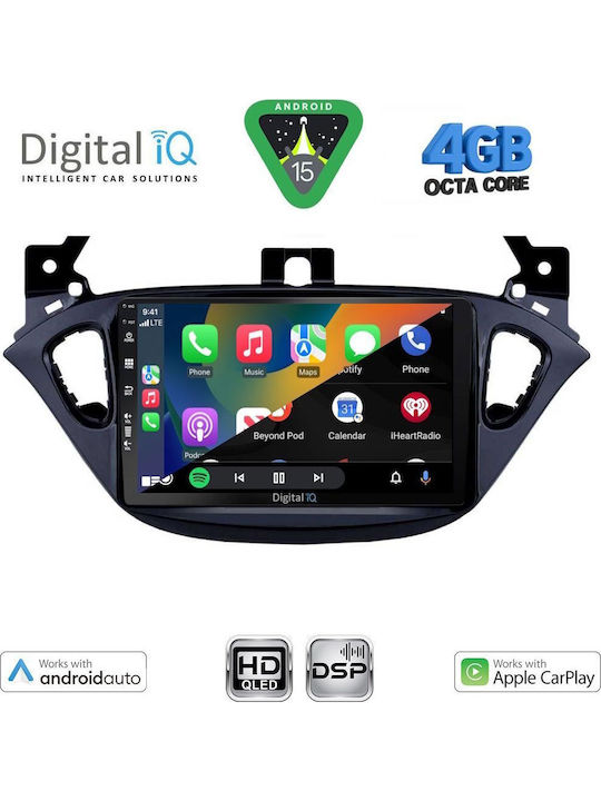 Digital IQ Car Audio System for Opel Adam / Corsa 2014-2019 Bluetooth USB WiFi GPS Apple CarPlay Android Auto with 9" Touch Screen