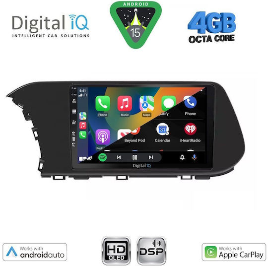 Digital IQ Автомобилна Аудио Система за Hyundai i20 / Bayon 2021 (Bluetooth/USB/Вграден Wi-Fi/GPS/Apple CarPlay/Android Auto) с Touch Screen 10"