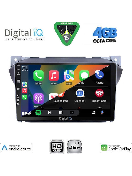 Digital IQ Auto-Audiosysteme für Suzuki Alto Nissan Pixo 2009-2014 Bluetooth USB Eingebautes Wi-Fi GPS Apple CarPlay Android Auto mit Touchscreen 9"