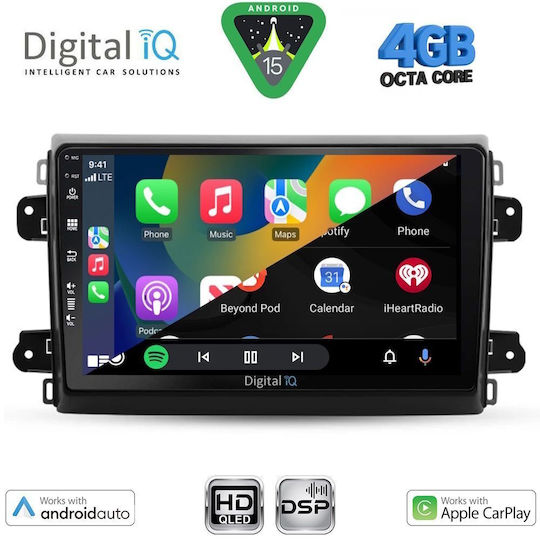 Digital IQ Car Audio System for Fiat Ducato 2021 with Touch Screen 9" DIGITAL IQ BXF 16143 CPAA Bluetooth USB Wi-Fi GPS Apple CarPlay Android Auto