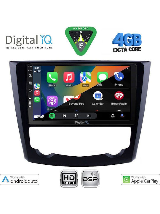 Digital IQ Car Audio System for Renault Kadjar 2015-2022 Bluetooth USB WiFi GPS Apple CarPlay Android Auto with 9" Touch Screen