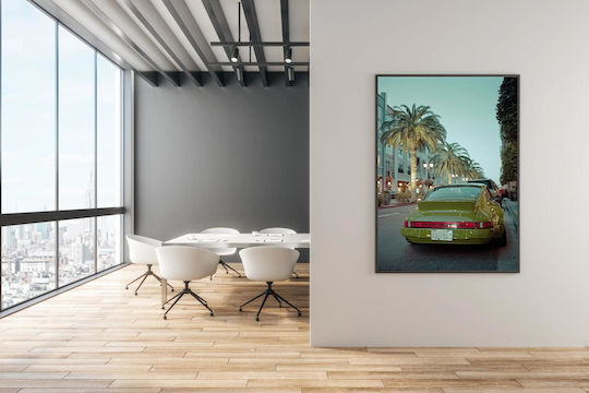 Painting Vintage Porsche Street Scene Vintage Porsche Street Scene 100x150