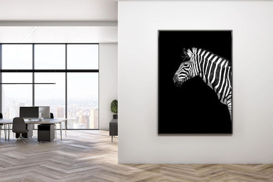 Painting Zebra In Black White Zebra In Black White 100x150