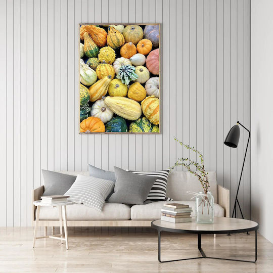 Gemälde Bunte Kürbisse 70x100