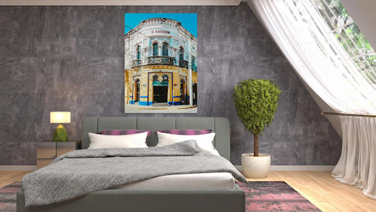 Colorful Historical Building Πολύχρωμο Ιστορικό Κτήριο σε Καμβά