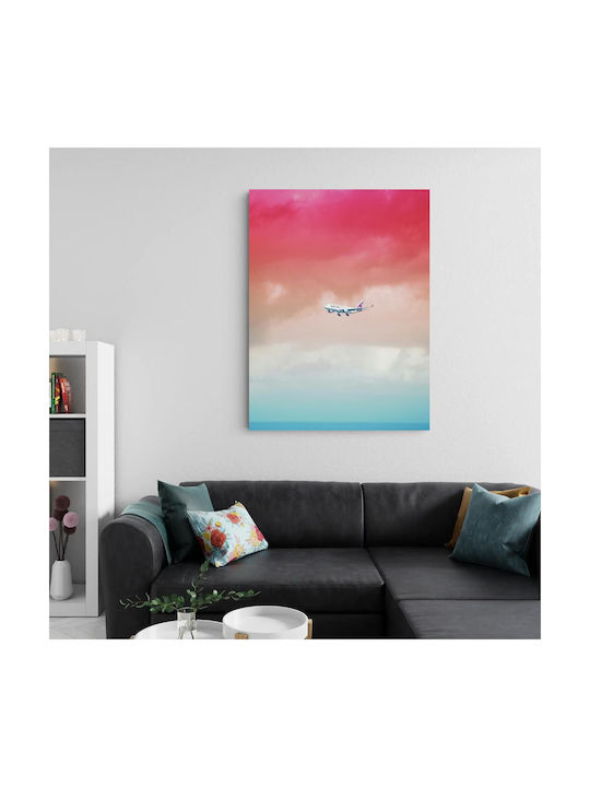 Painting Qatar Airways Plane In Colorful Sky Qatar Airways Plane In The Colorful Sky 80x120