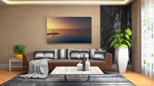 Panou Sunset By Lighthouse Apus Lângă Far 120x80