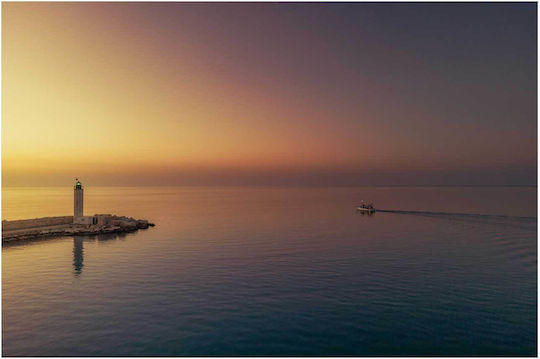 Panou Sunset By Lighthouse Apus Lângă Far 120x80