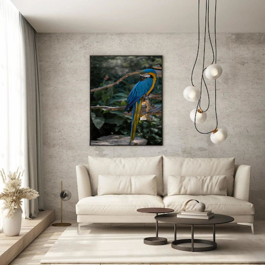 Painting Colorful Parrot Perching Multicolored Parrot 80x120
