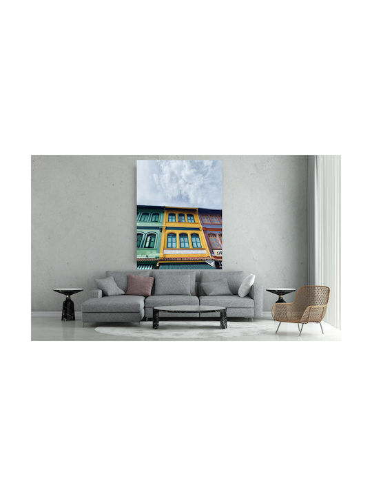 Panou Colorful Vintage Buildings Tablouri Decorative Polychrome Vintage Clădiri 70x100