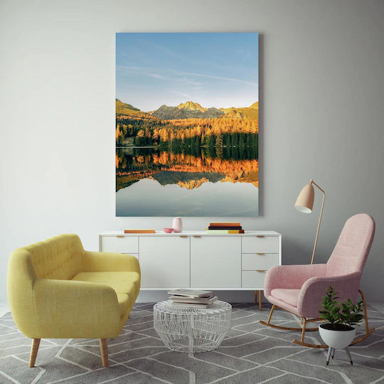 Painting Mountain Reflection In Autumn 80x120