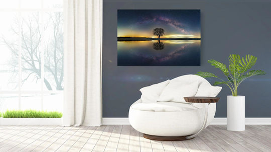 Панел Tree Reflection Под Звезден Небе Отражение На Дърво 100x70