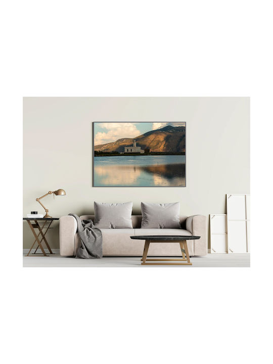 iLovePrints Lighthouse Gemälde By Mountain Färo Dipa Sto Vouno 100x70