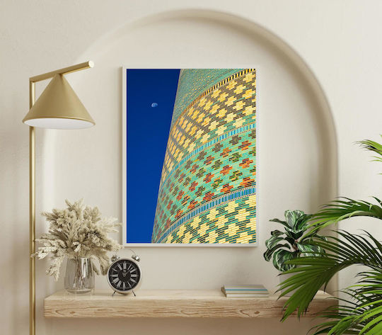 Painting Colorful Dome Architecture Moon Multicolored Dome Architecture Moon 70x100