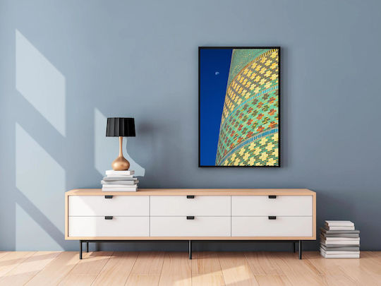 Painting Colorful Dome Architecture Moon Multicolored Dome Architecture Moon 70x100