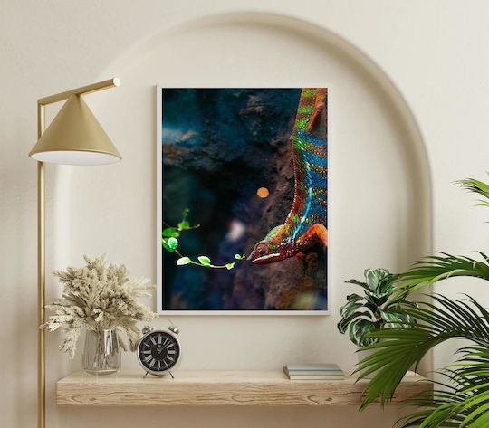 Πίνακας Colorful Chameleon Πολύχρωμος Χαμαιλέοντας 70x100