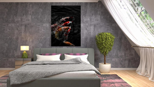 Πίνακας Colorful Koi Fish In Dark Water Πολύχρωμα Ψάρια Koi Στο Σκοτεινό Νερό 70x100 Πίνακας Colorful Koi Fish In Dark Water Πολύχρωμα Ψάρια Koi Στο Σκοτεινό Νερό 70x100