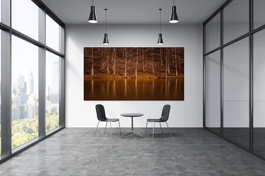Панел Reflection Trees By Lake Отражение На Дървета До Езеро 100x70