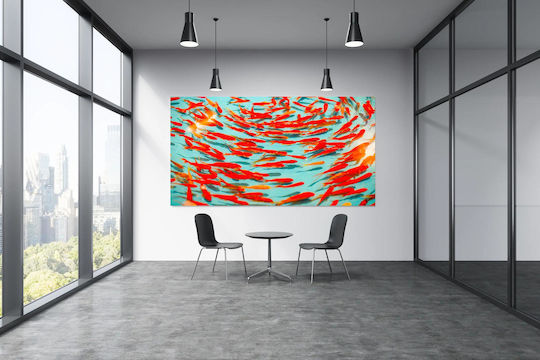 Painting Colorful School Fish Multicolored School Of Fish 100x70