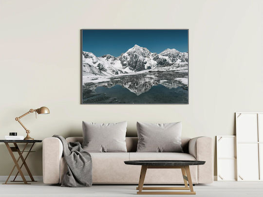 Painting Snow-Covered Mountain Reflection Snowy Mountain Reflection 120x80
