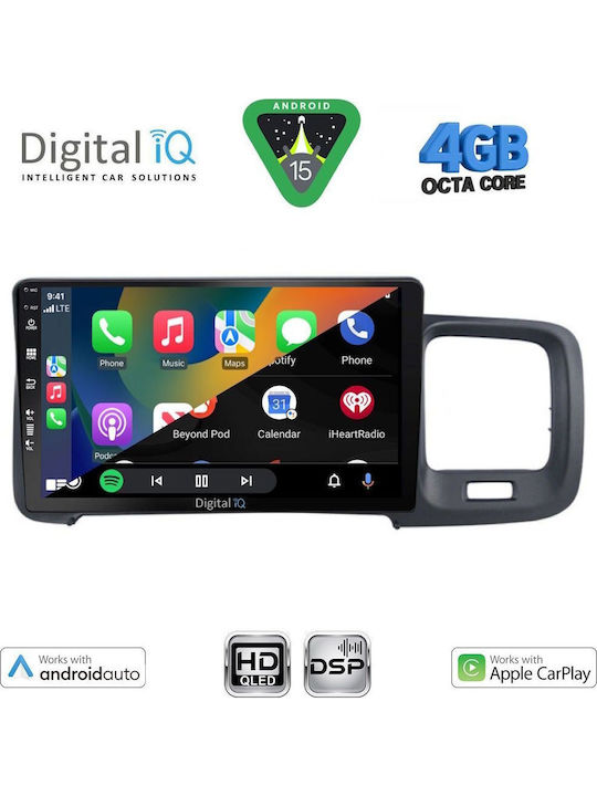 Digital IQ Car Audio System for Volvo S60 2010-2018 Bluetooth USB WiFi GPS Apple CarPlay Android Auto with 9" Touch Screen