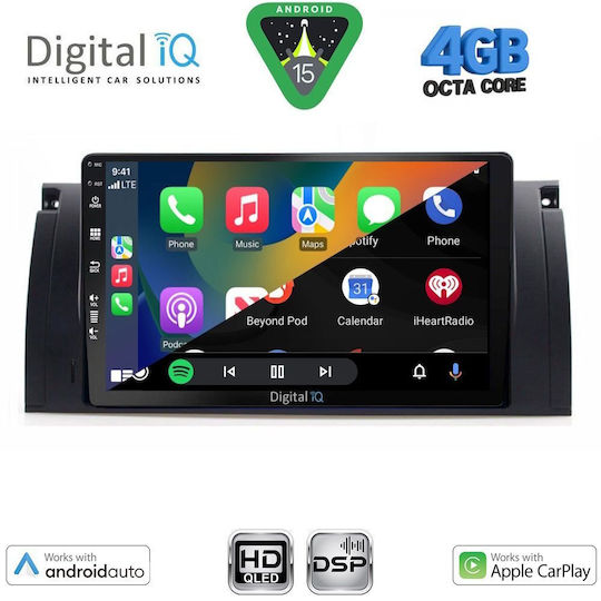 Digital IQ Car Audio System for BMW X5 1997-2005 (Bluetooth/USB/WiFi/GPS/Apple CarPlay/Android Auto) with 8" Touch Screen