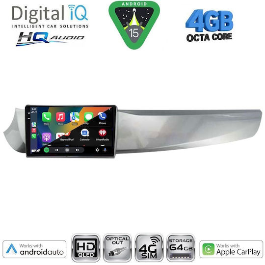 Digital IQ Car Audio System for Alfa Romeo Spider / Brera 2004-2012 Bluetooth USB WiFi GPS Apple CarPlay Android Auto with 9" Touch Screen