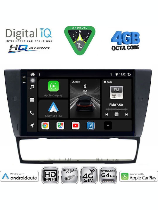 Digital IQ Car Audio System for BMW Series 1 2004-2013 with Clima Bluetooth USB WiFi GPS Apple CarPlay Android Auto with 9" Touch Screen