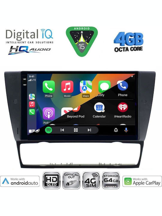 Digital IQ Car Audio System for BMW Series 1 2004-2013 with Clima Bluetooth USB WiFi GPS Apple CarPlay Android Auto with 9" Touch Screen