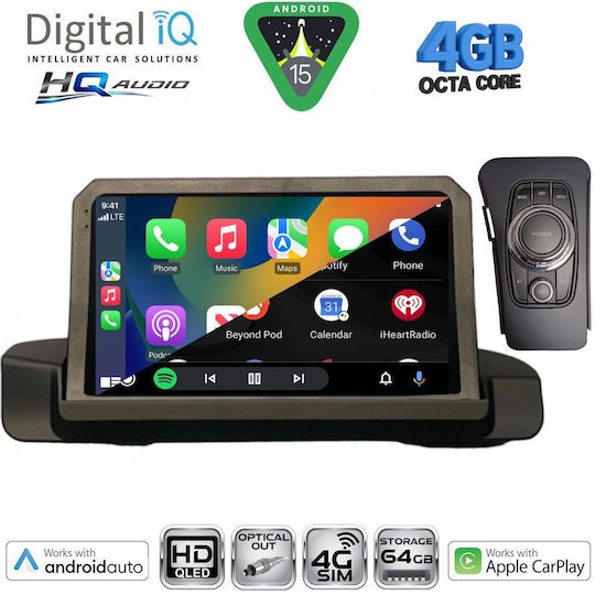 Digital IQ Ηχοσύστημα Αυτοκινήτου για BMW Σειρά 3 2005-2012 (Bluetooth/USB/WiFi/GPS/Apple-Carplay/Android-Auto) με Οθόνη Αφής 9"
