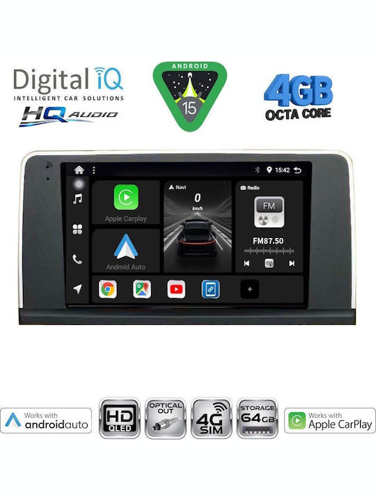 Digital IQ Car Audio System for BMW Series 3 2005-2012 Bluetooth USB WiFi GPS Apple CarPlay Android Auto with 9" Touch Screen