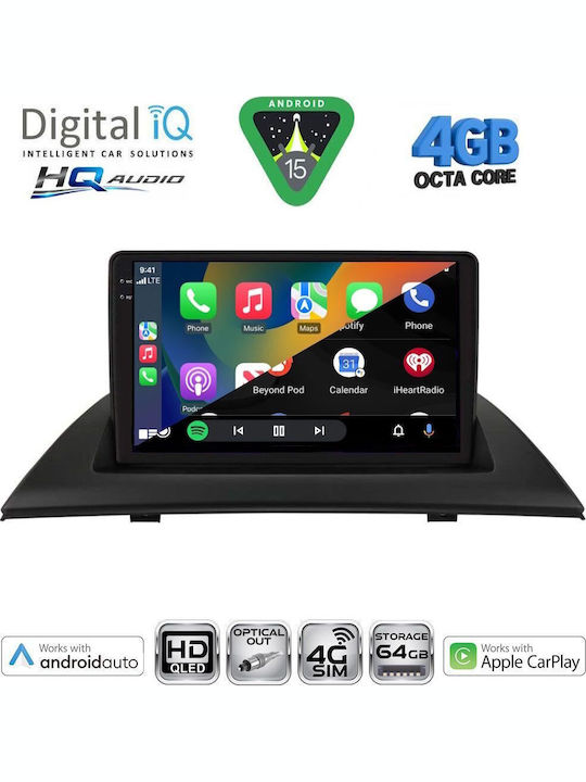 Digital IQ Car Audio System for BMW X3 (E83) 2003-2010 (Bluetooth/USB/WiFi/GPS/Apple CarPlay/Android Auto) with 9" Touch Screen