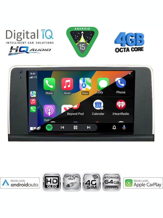 Digital IQ Car Audio System for BMW X3 (F25) 2011-2013 (Bluetooth/USB/WiFi/GPS/Apple CarPlay/Android Auto) with 9" Touch Screen