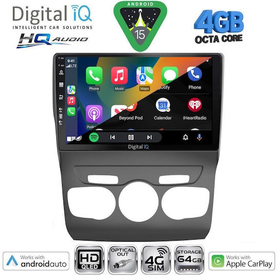 Digital IQ Car Audio System for Citroen C4 / DS4 2011-2018 (Bluetooth/USB/WiFi/GPS/Apple CarPlay/Android Auto) with 10" Touch Screen