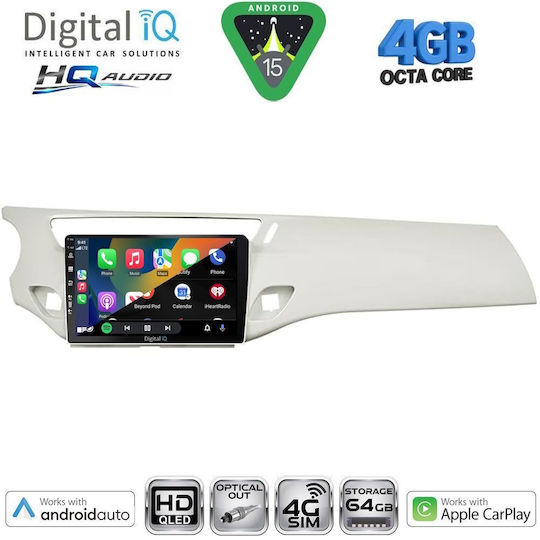 Digital IQ Car Audio System for Citroen C3 / DS3 2009-2016 (Bluetooth/USB/WiFi/GPS/Apple CarPlay/Android Auto) with 9" Touch Screen