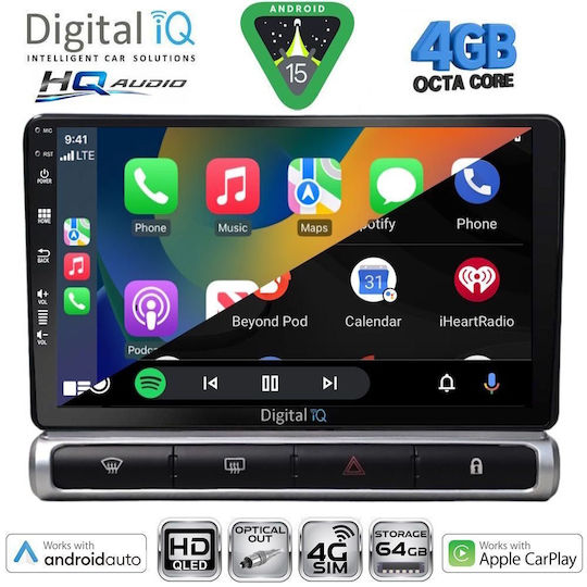 Digital IQ Ηχοσύστημα Αυτοκινήτου για Citroen C3 / DS3 2009-2016 (Bluetooth/USB/WiFi/GPS/Apple-Carplay/Android-Auto) με Οθόνη Αφής 9"
