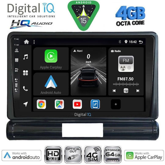Digital IQ Ηχοσύστημα Αυτοκινήτου για Citroen C3 / DS3 2009-2016 (Bluetooth/USB/WiFi/GPS/Apple-Carplay/Android-Auto) με Οθόνη Αφής 9"