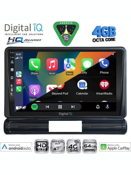 Digital IQ Car Audio System for Citroen C3 / DS3 2016 with Touch Screen 9" Digital IQ BXK 19093M_CPAA Bluetooth USB Wi-Fi GPS Apple CarPlay Android Auto
