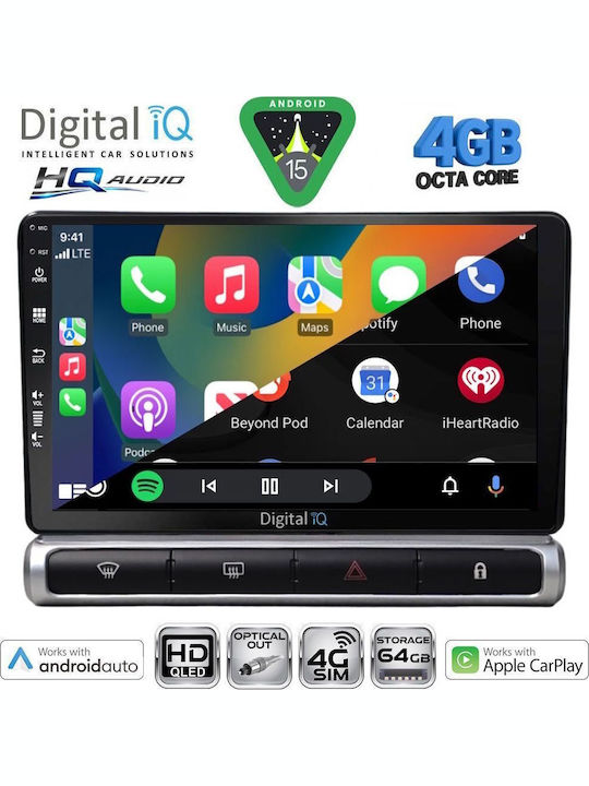 Digital IQ Car Audio System for Citroen C3 / DS3 2016 with Touch Screen 9" DIGITAL IQ BXK 19093H CPAA Bluetooth USB Wi-Fi GPS Apple CarPlay Android Auto